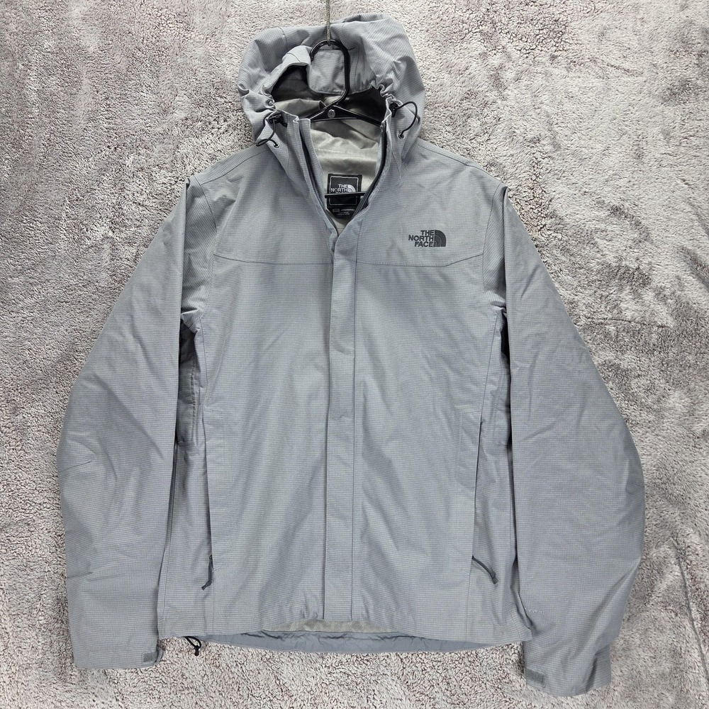 North Face Venture Jacket Mens Small Gray DryVent Hooded Waterproof Rain Shell